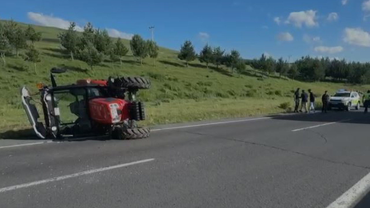 Ardahan’da traktör lazası: Sürücü yaralandı