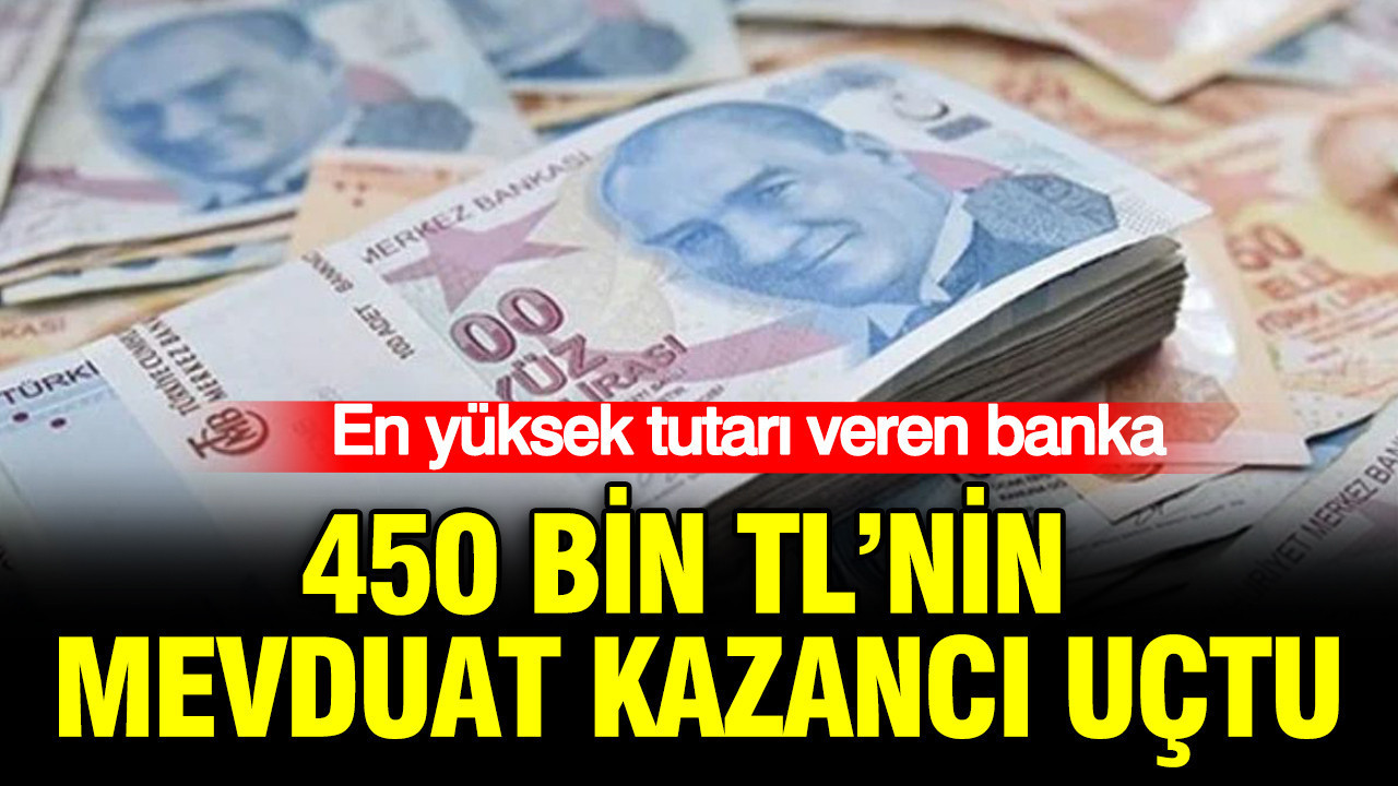 450 bin TL’nin mevduat kazancı uçtu: En yüksek tutarı veren banka